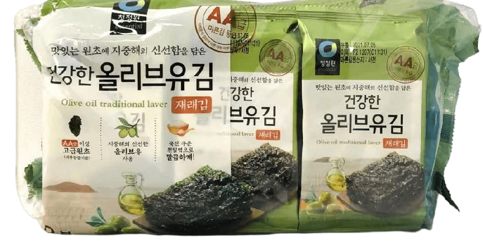 Chung Jung One Gekruide Zeewier Snack met Olijfolie 9x5g