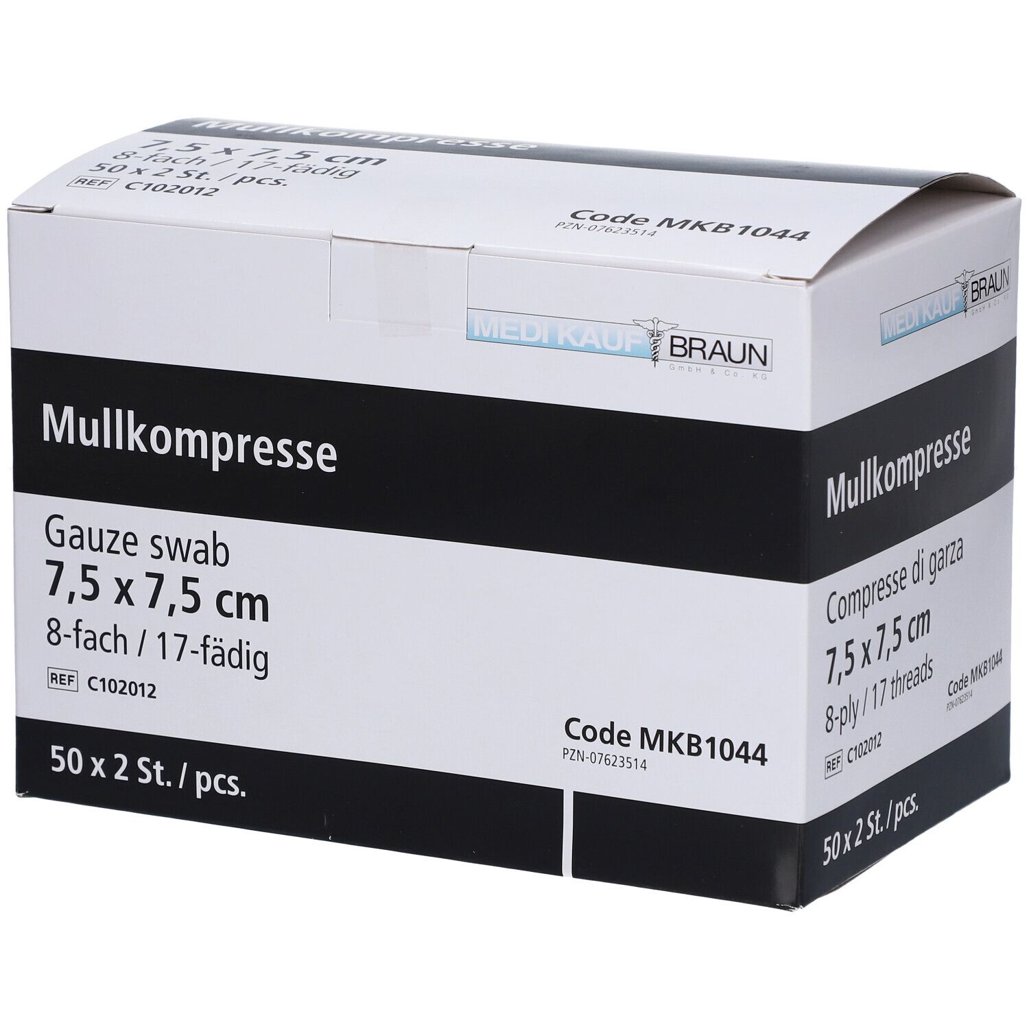 Mullkompressen 7,5 x 7,5 cm steril