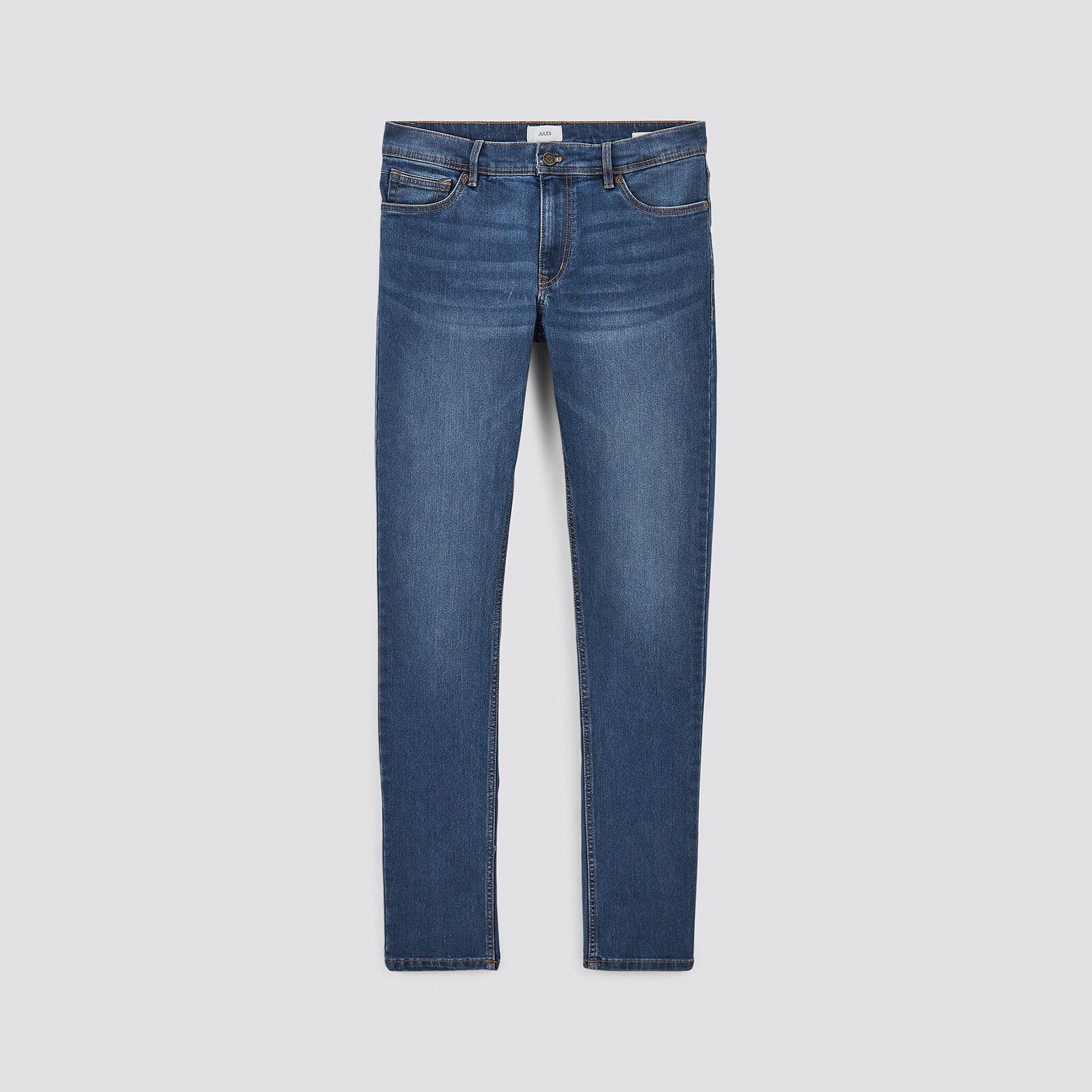 Jean slim en coton et polyester recyclés Bleu