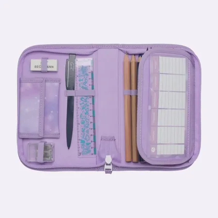 Beckmann Einfache Federmappe mit Inhalt, Candy