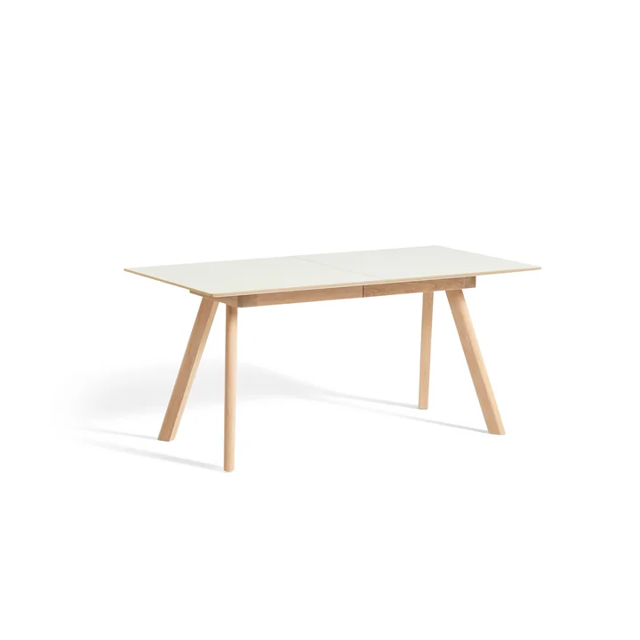 HAY - Copenhague CPH30 2.0 ausziehbarer Esstisch, 160/310 x 80 cm, Eiche matt lackiert / Linoleum off white