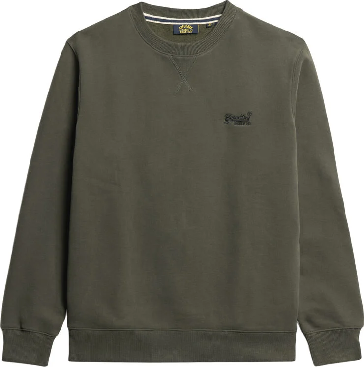 Superdry ESSENTIAL LOGO CREW SWEATSHIRT Dark grey green