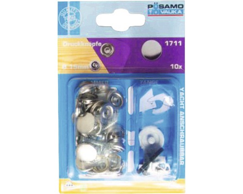 Pösamo Yacht druknagels Ø 15 mm messing 10 stuks