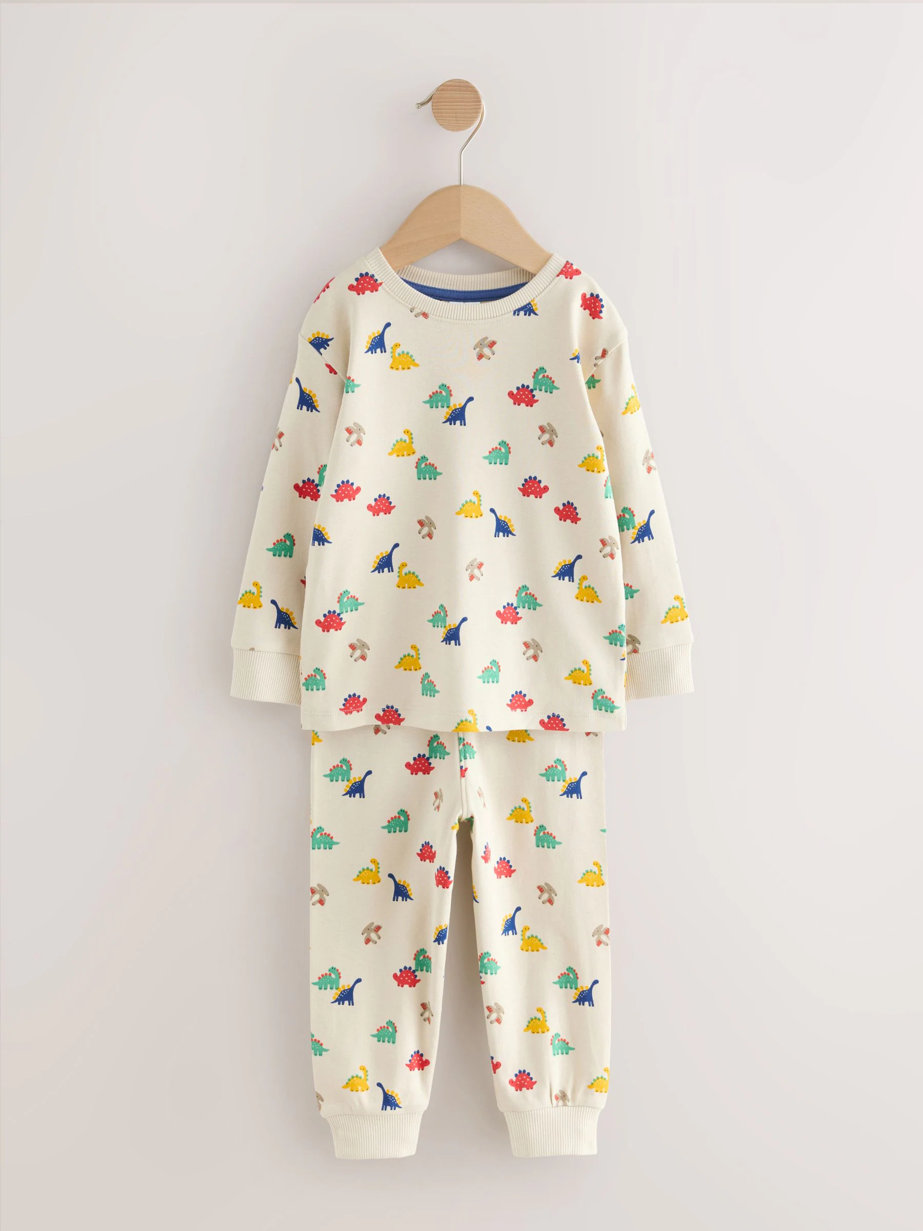 Blauw/Rood/Crème - Verpakking van 3 knusse pyjama's (9 mnd-10 jr)