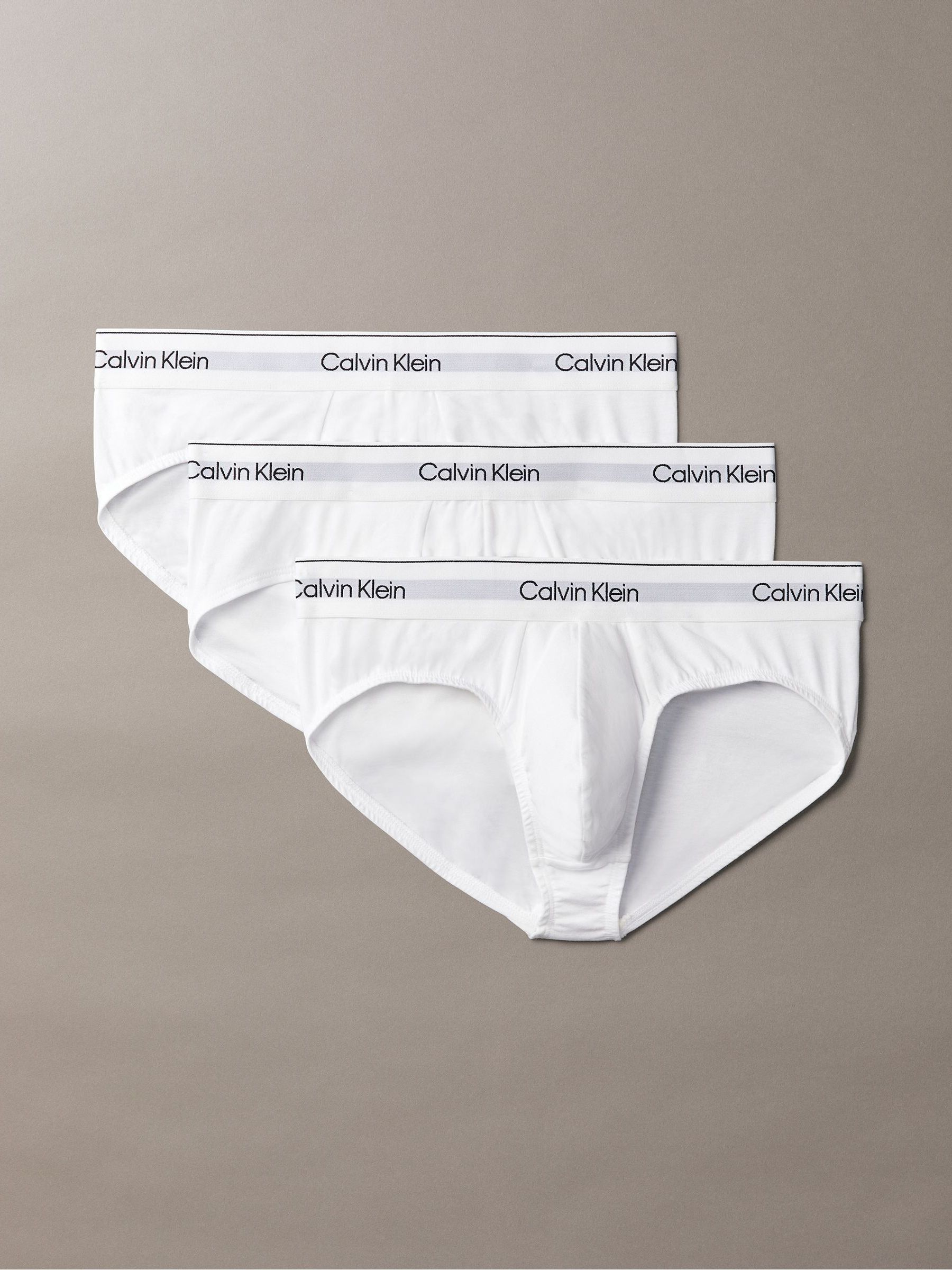 Wit - Calvin Klein 3 Pack Briefs - Icon Cotton Stretch
