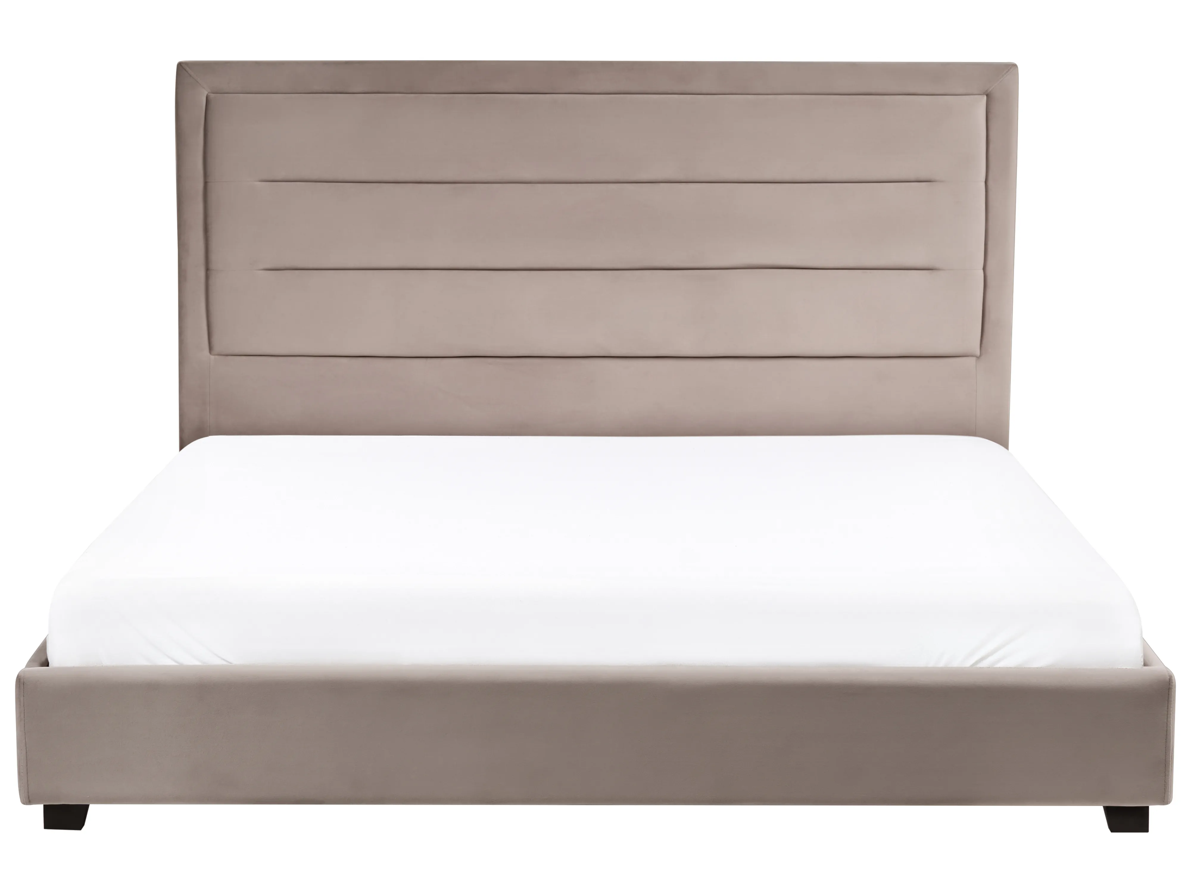 Bed Fluweel ROUEN 180 x 200 cm Taupe