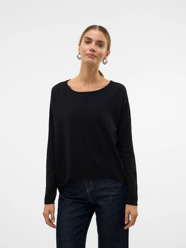 Vero Moda Rundhalspullover »VMBREEZE AURA LS ZIPPER BLOUSE NOOS«