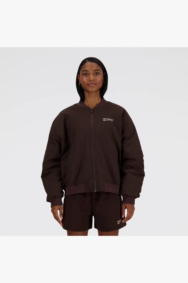 New Balance Linear Heritage Woven Bomber Damen Jacke