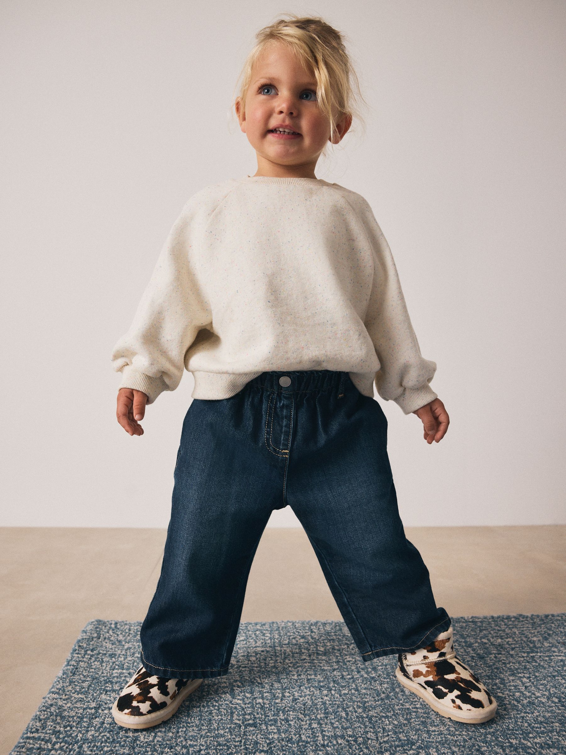 Donker gewassen denim - Jeans met wijde pijpen (3 mnd-7 jr)