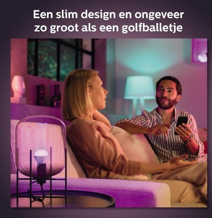 Philips Hue kogellamp - wit en gekleurd licht - 1-pack - E14