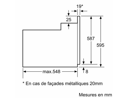BOSCH - Four encastrable EcoClean HBF134EB2, Série 2, 66 litres, 7 modes de cuisson