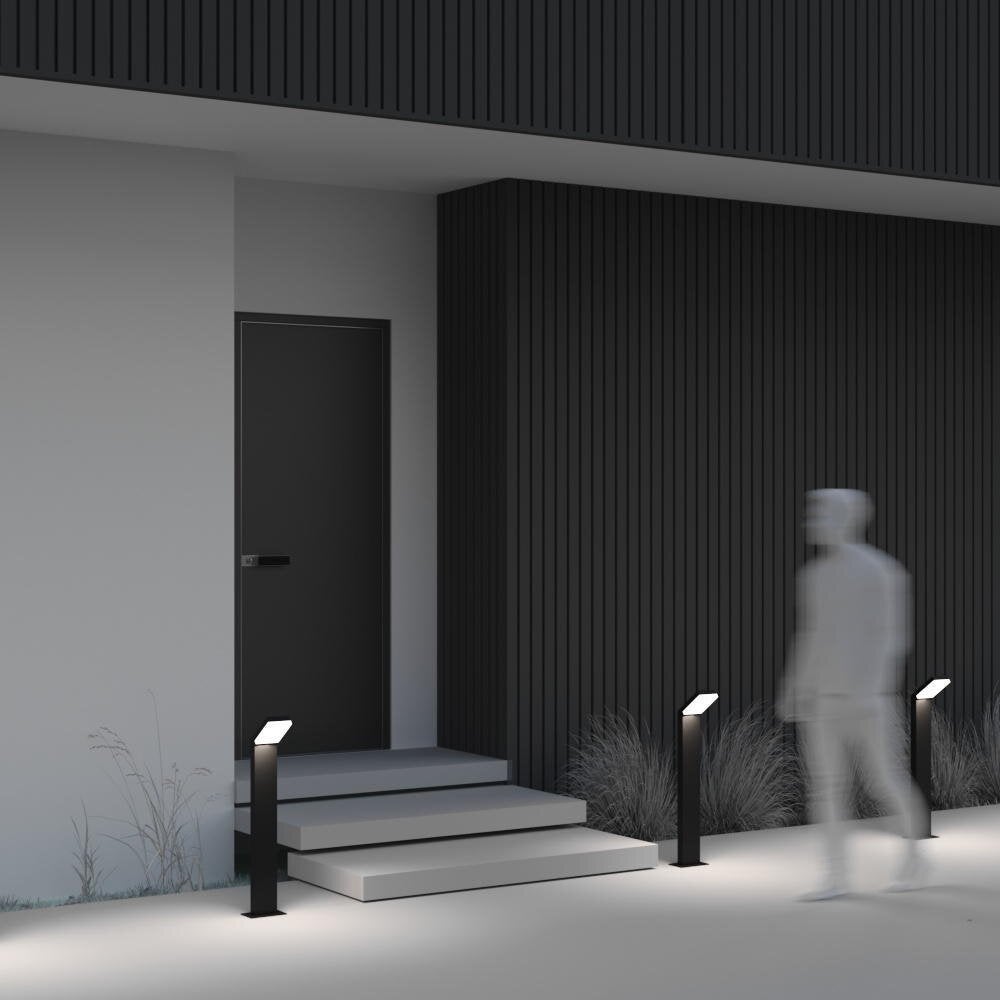 Paso LED-padverlichting in zwart, 12W, 660lm, IP54