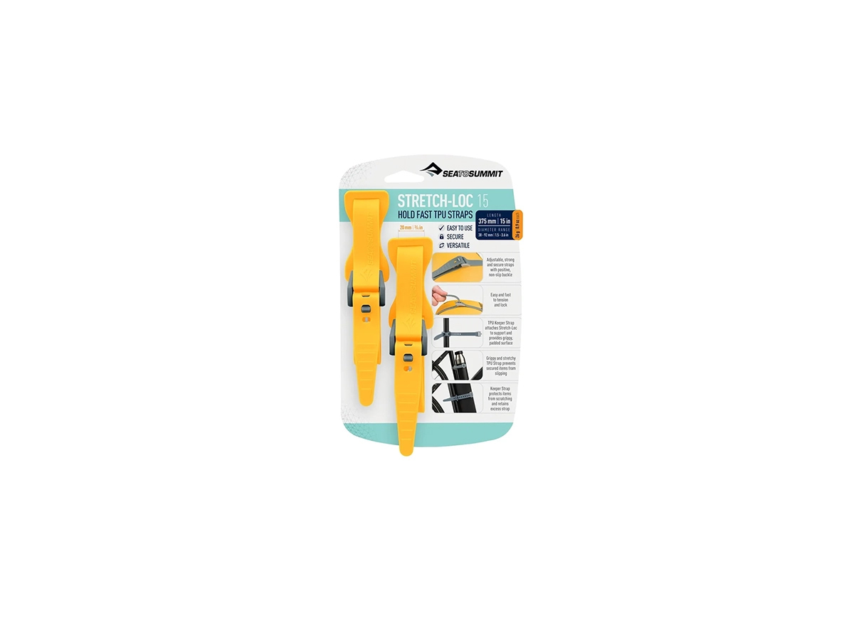 Sea To Summit Stretch-Lock TPU bandje 20x375mm 2 stuks - Yellow
