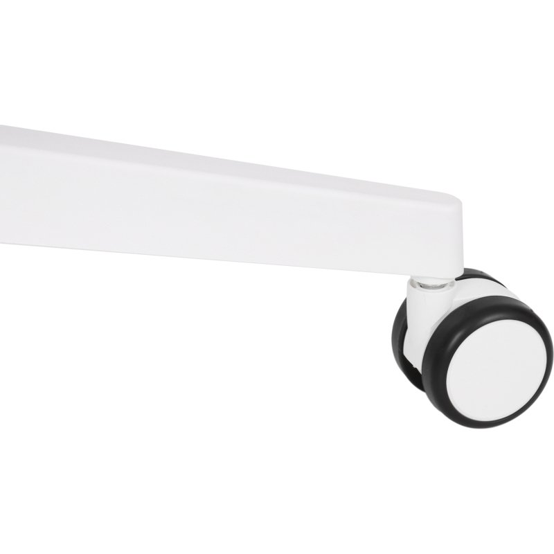 Chaise de bureau ergonomique Marti, tissu et maille, mécanisme synchrone + réglage profondeur d'assise, appui-tête, accoudoirs 3D , piètement roulettes blanc
