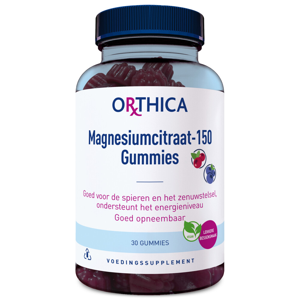 Orthica Magnesiumcitraat-150 Gummies30 gummies