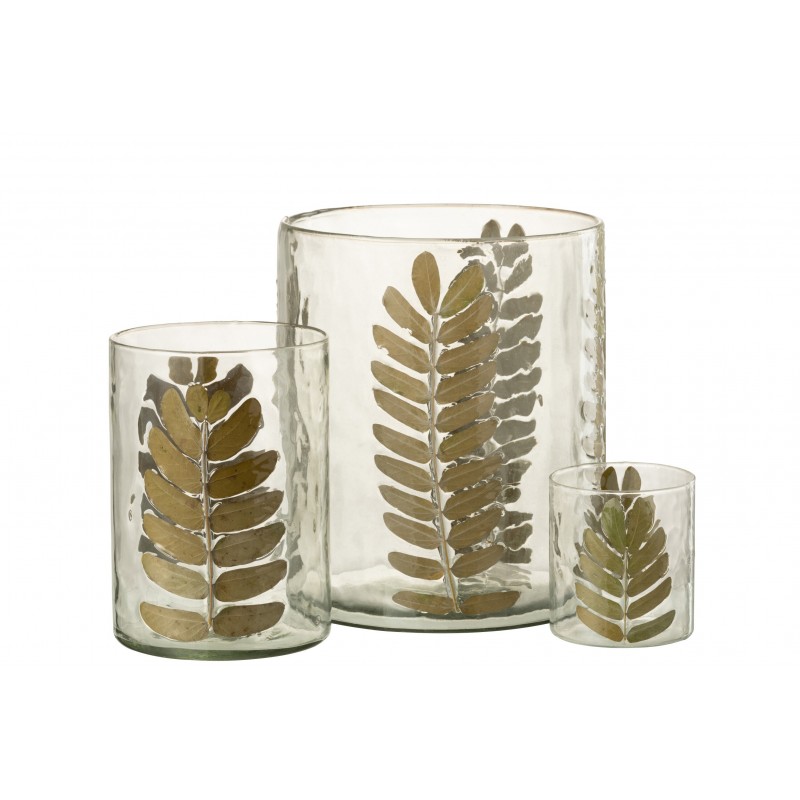 Vase en verre multicouleur 19x19x23 cm