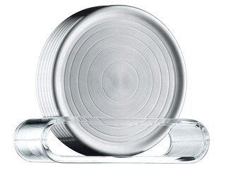 WMF Untersetzer LOFT BAR 6er Set rund 9,5 cm silberfarbig