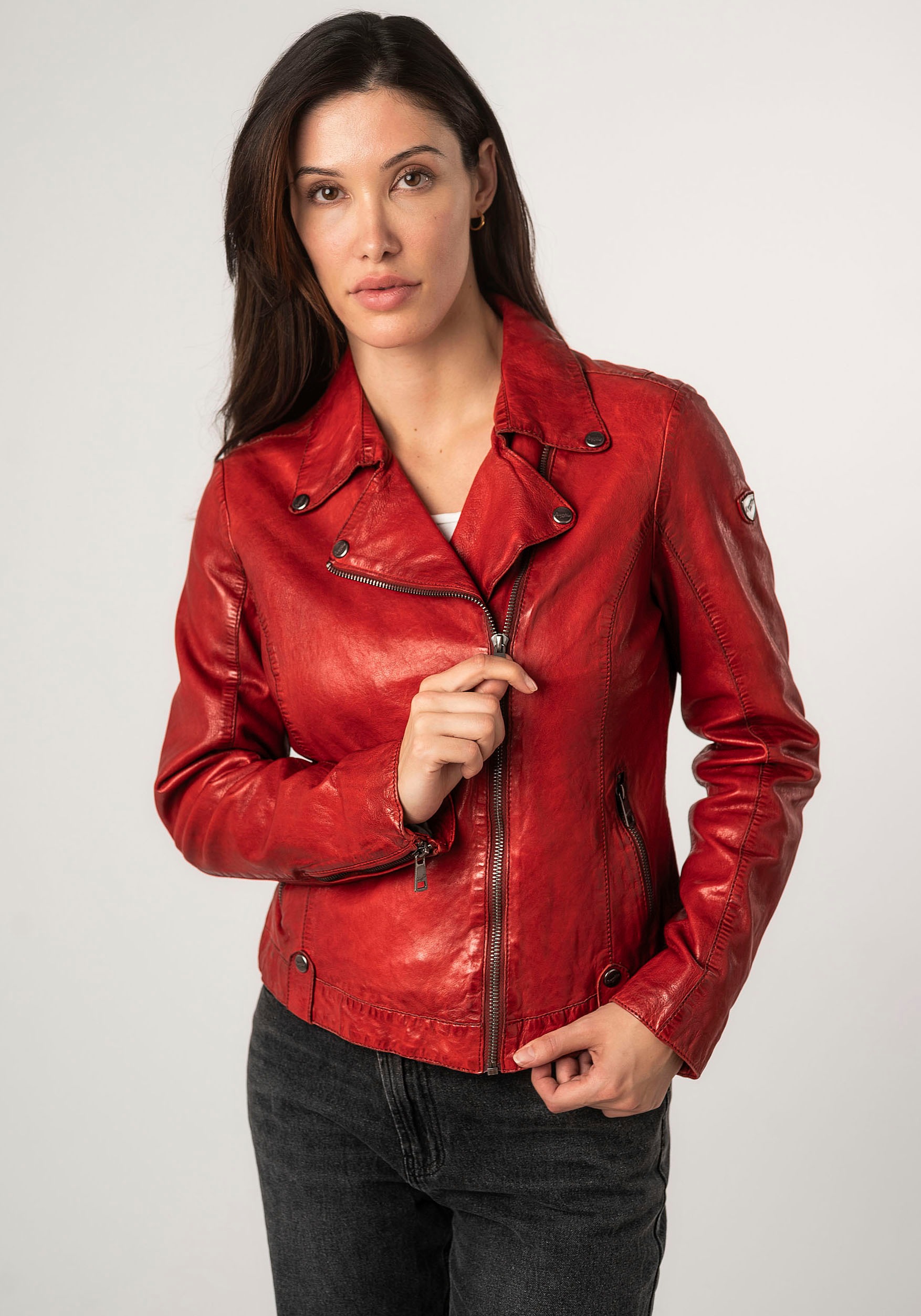 Mauritius Lederjacke »MWFayola« mit Umlegekragen