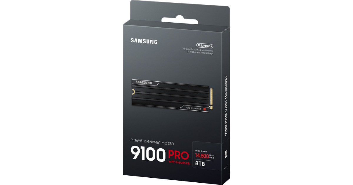 SAMSUNG9100 PRO Heatsink 8 TB SSD  (PCIe 5.0 x4, NVMe 2.0, M.2 2280)