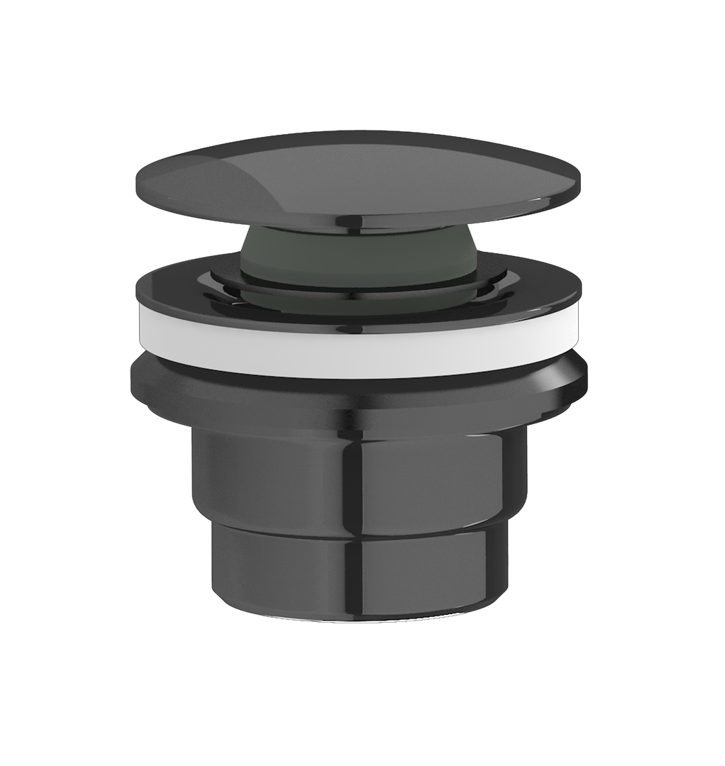 Plieger Roma 2 in 1 design afvoerplug zwart chroom