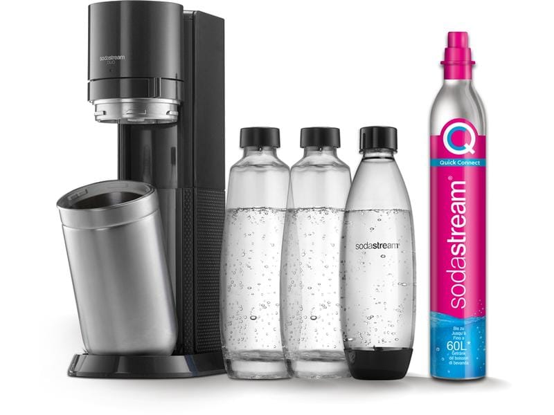 Sodastream Wassersprudler Duo Megapack Schwarz Design-Wassersprudler-Set