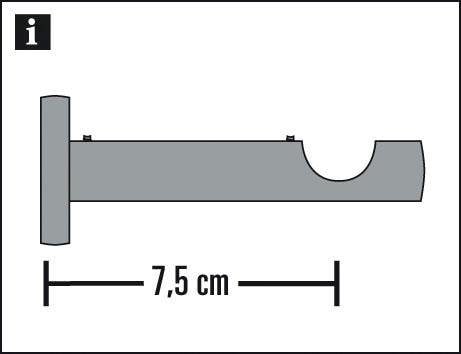 GARDINIA Gardinenstange »Set Metall« Ø 19 mm 1 läufig-läufig Fixmass 1-Lauf