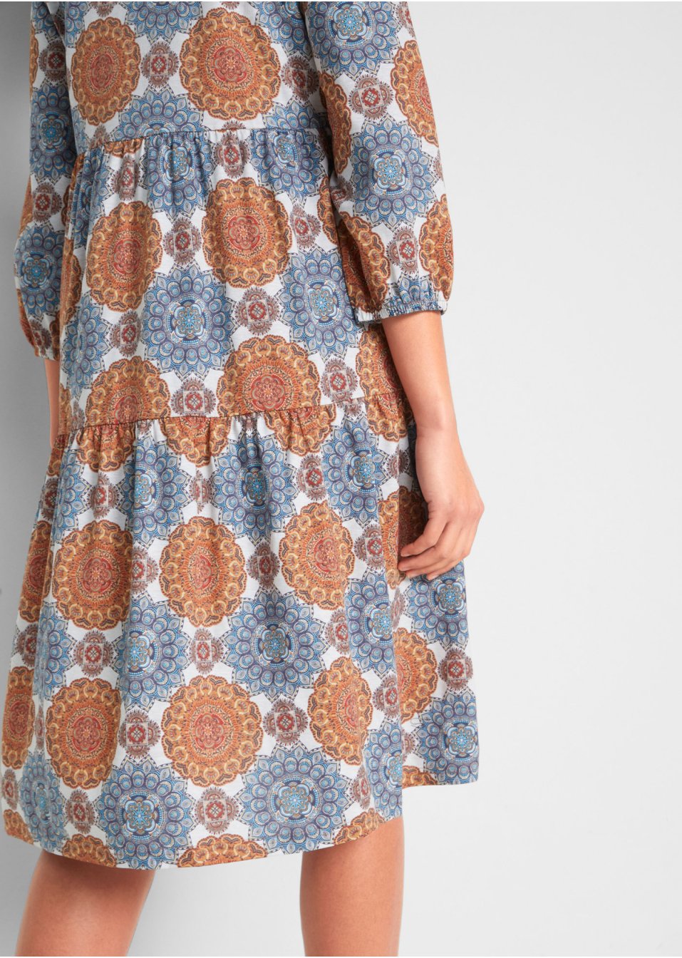 Robe à manches 3/4, imprimée