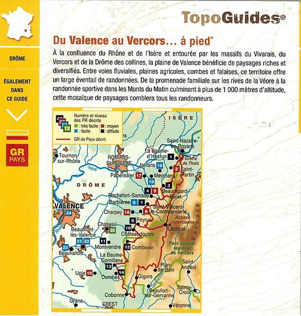 FFRP - P264 DE VALENCE AU VERCORS A PIED FFRP