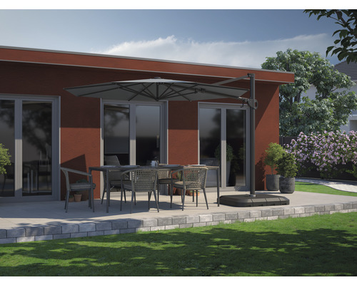 Soluna Calais zweefparasol 350 x H 270 cm inclusief parasolvoet en beschermhoes