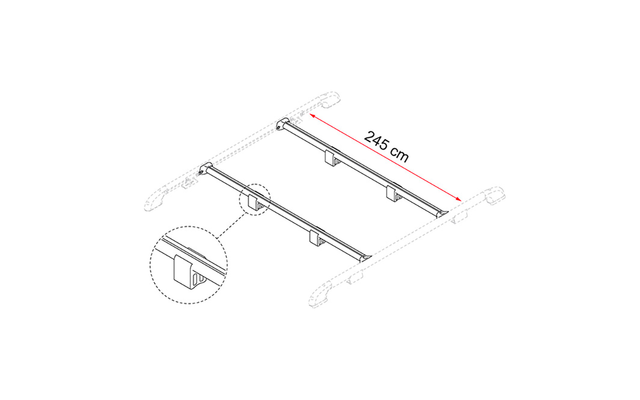 Fiamma Fixing-Bar Rail Tragestangen