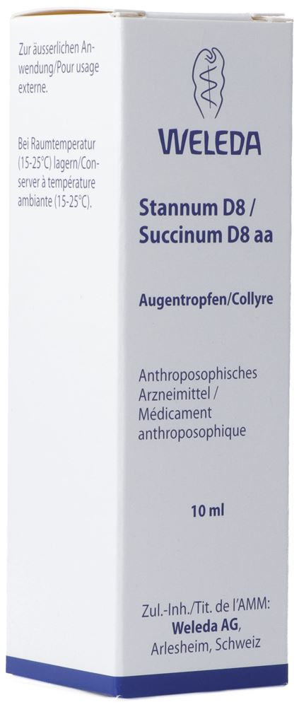 Weleda Stannum D 8/Succinum D 8 aa<br>10 ml, Flasche, Augentropfen, Lösung
