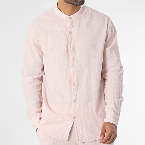 Ensemble Chemise Manches Longues Et Pantalon Rose