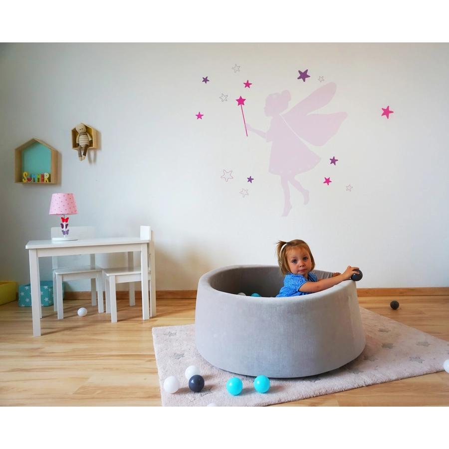 knorr toys® Bällebad soft Grey inkl. 300 Bällen, cremegrauhellblau