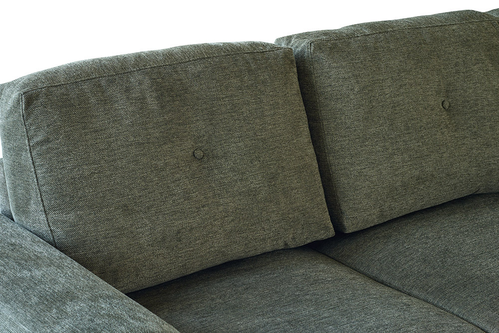 Schlafecksofa APARTMENT 245cm grün Strukturstoff inkl. Stauraum beidseitig aufbaubar