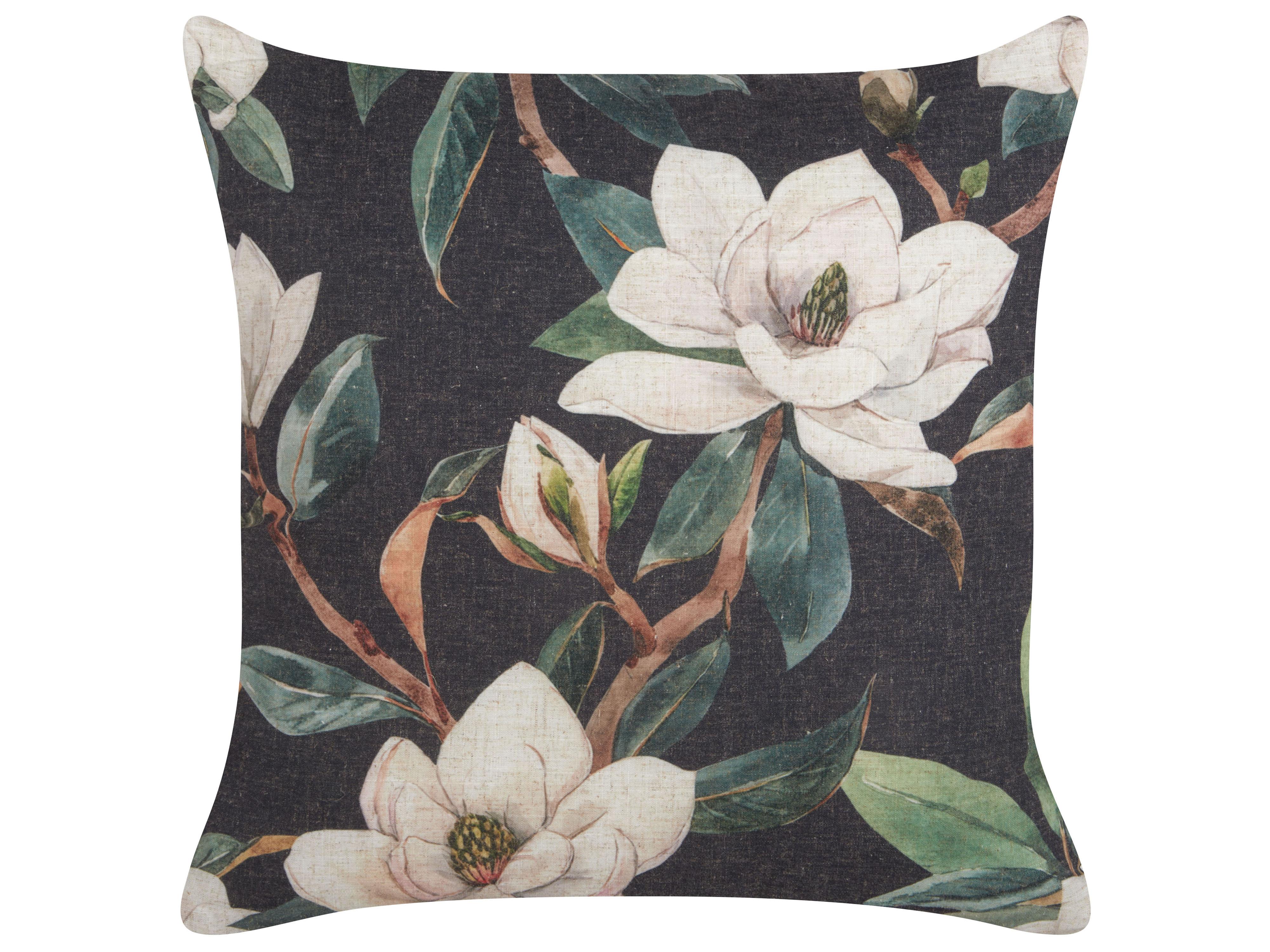 Sierkussen ZAHRIYE 45 x 45 cm Zwart bloempatroon