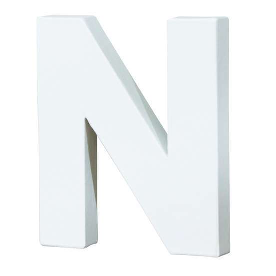 Lettre N, en papier mâché L. 12 cm