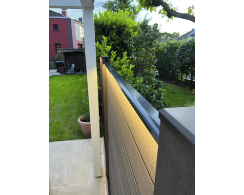 LED-lichtstrip LyghtUp voor WPC/aluminium schuttingen 1733 mm antraciet