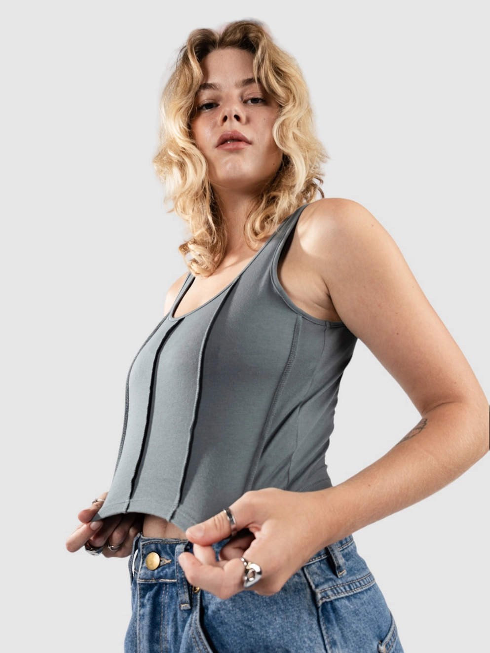 Zine Rowan Tank Top balsam green