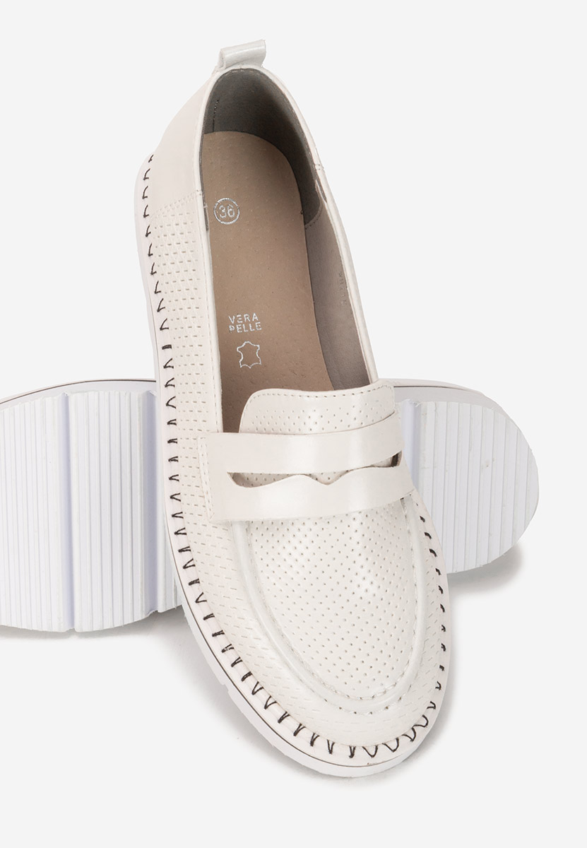 Mocassins femme blancs Fatina