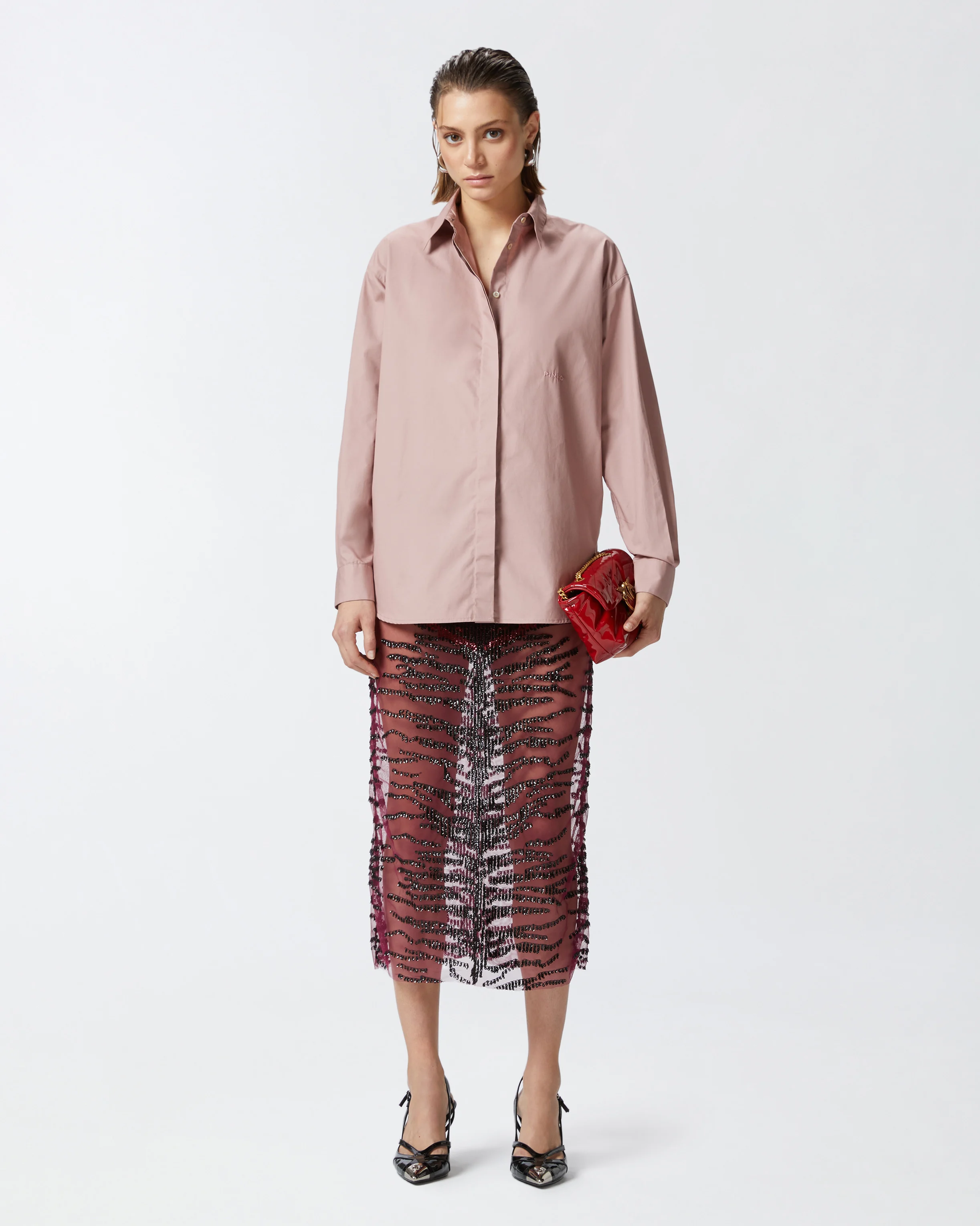 Chemise oversize | Rose