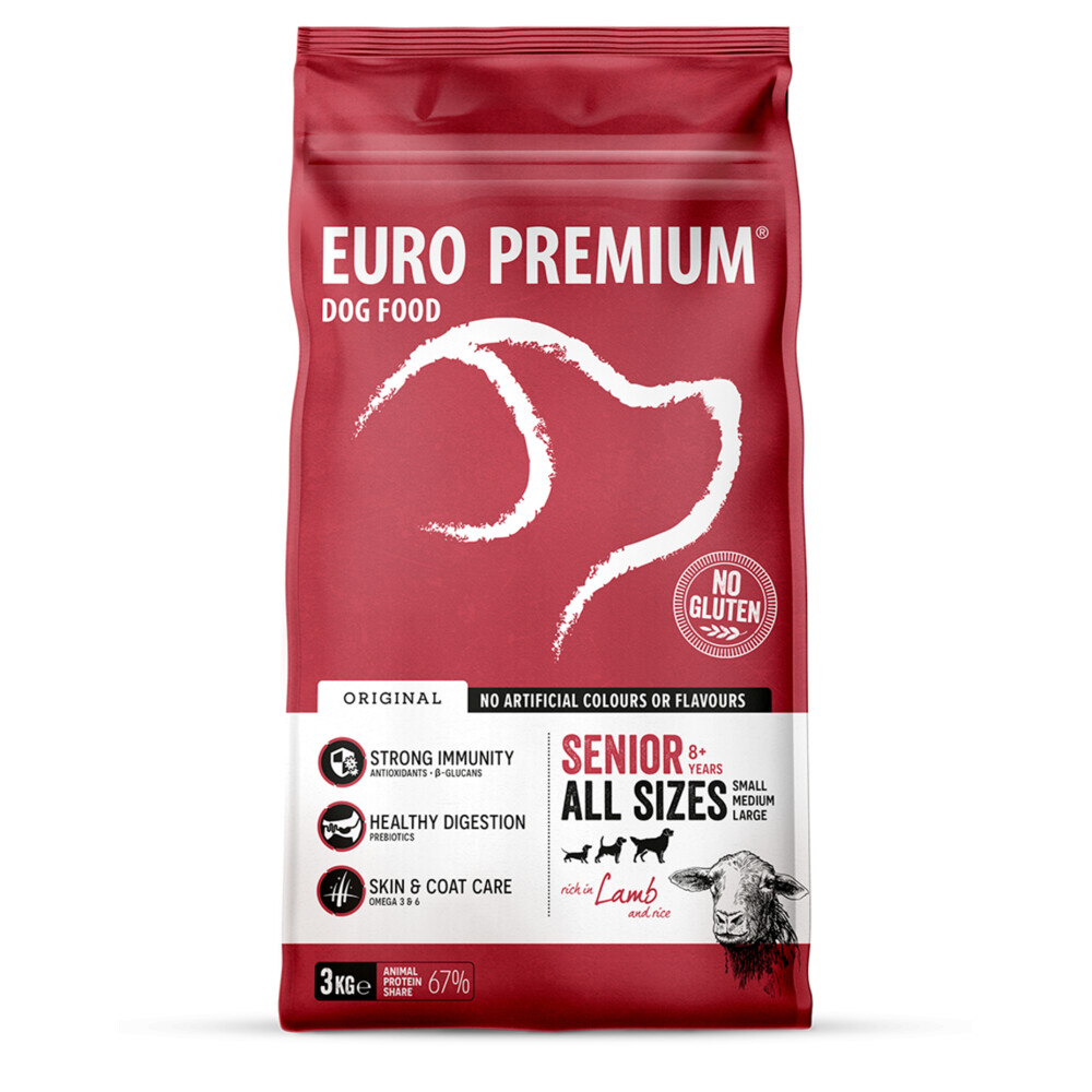 Euro-Premium Senior Lam - Rijst3 kg