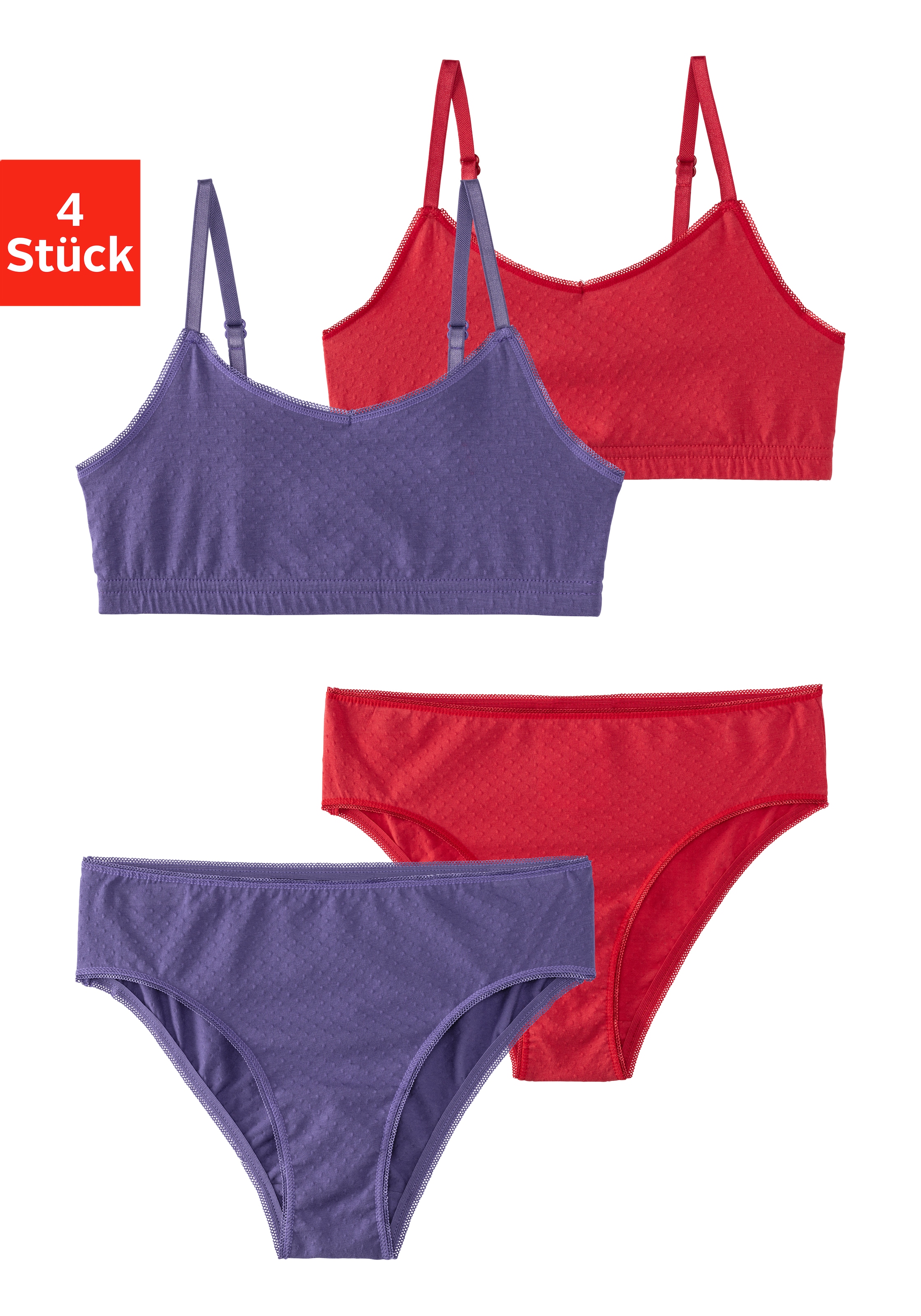 Buffalo Set: Bustier, 4 mit schöner Spitzenkante