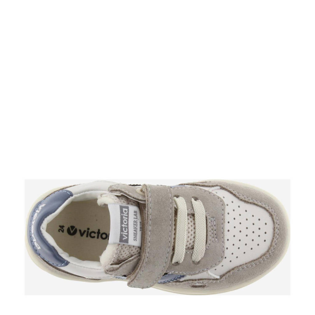 Victoria leren sneakers grijs/wit