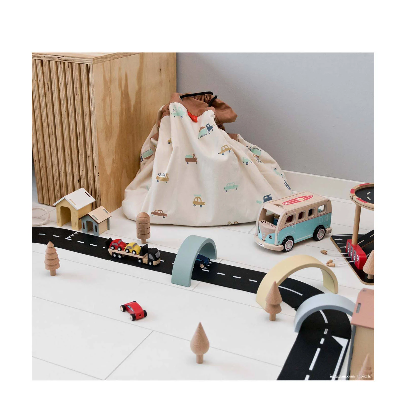 Play&Go 2-in-1 opbergzak / speelkleed Big Cars
