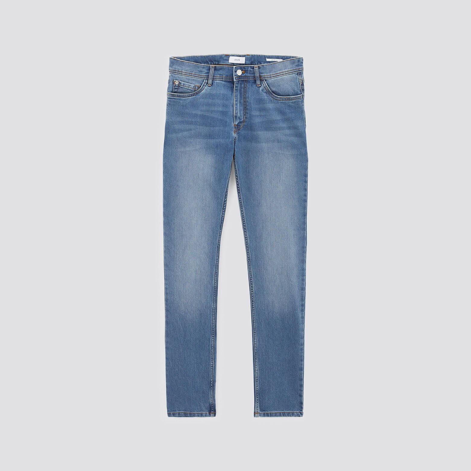 Jean slim en coton et polyester recyclés Bleu