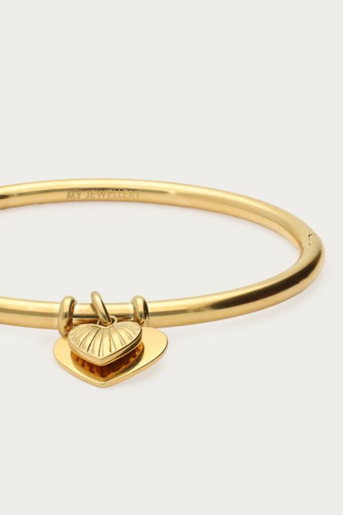 Gratitude bangle met hartjes