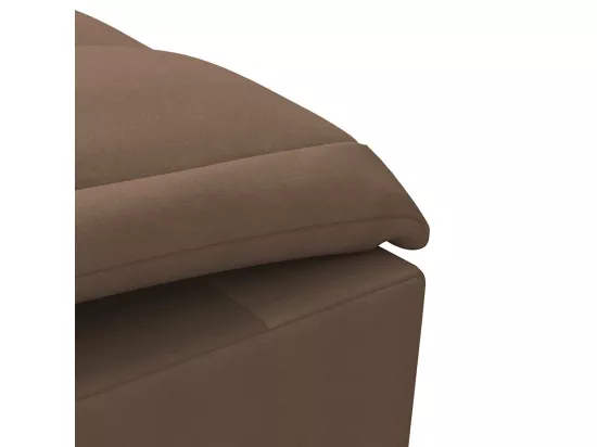 Chaise longue de massage avec traversin marron tissu