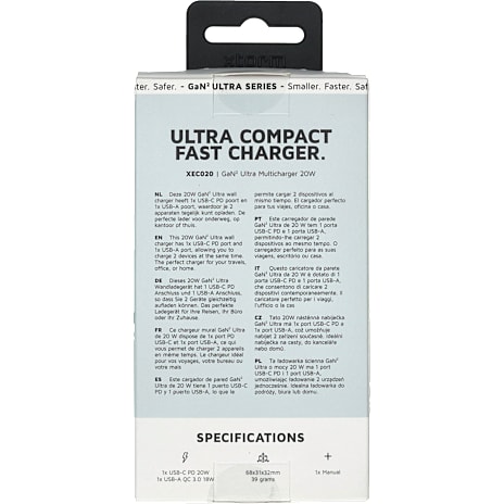 Xtorm GaN2 Ultra oplader 20w - hvid