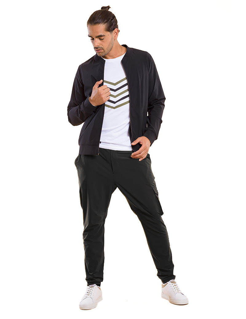 HBT MAN  - CHRIS  PANTALON CARGO NOIR