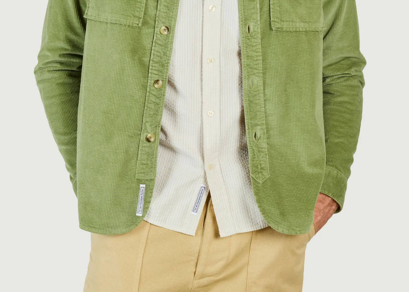 Surchemise En Twill Cuisse de Grenouille